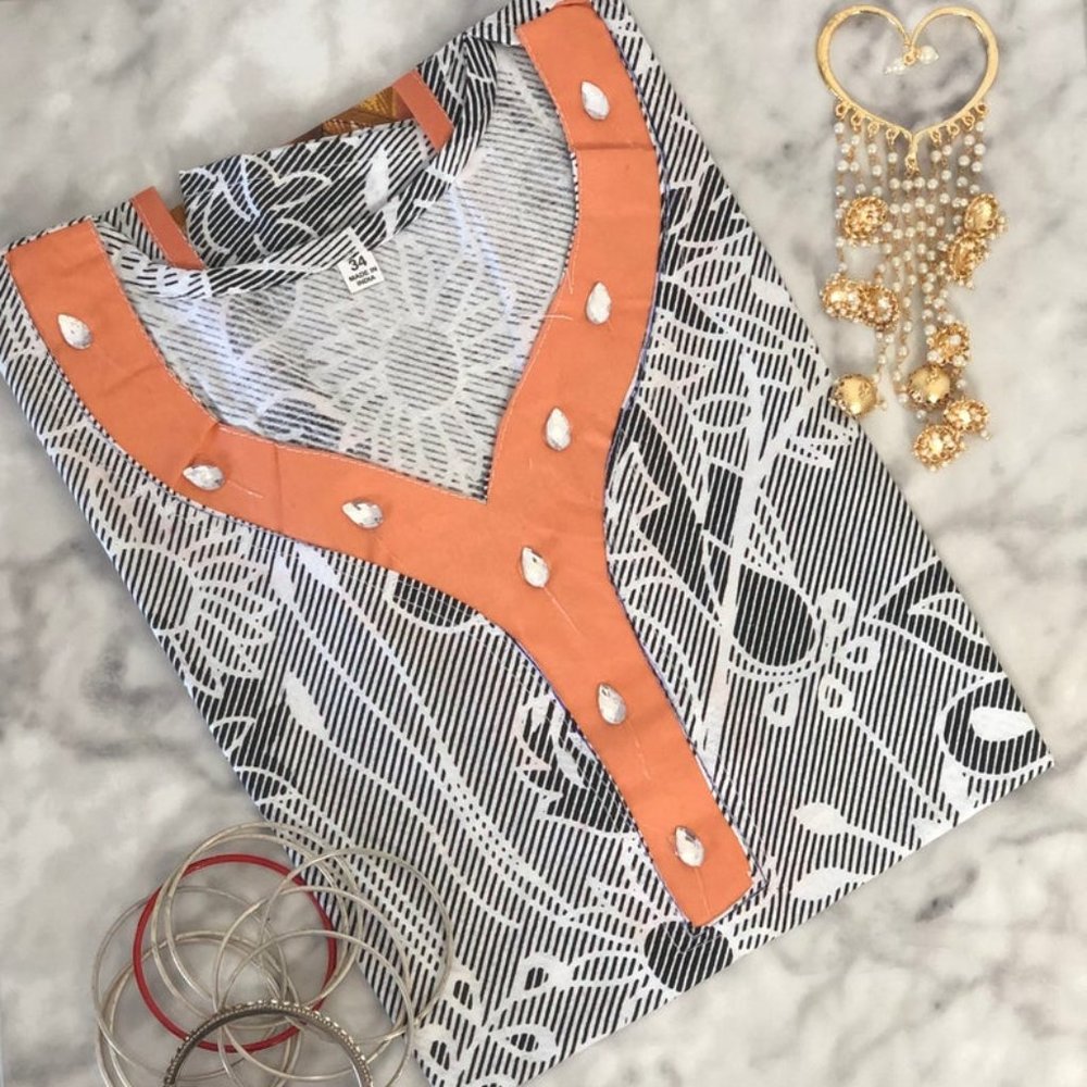 Floral Printed Kurta Tunic Top